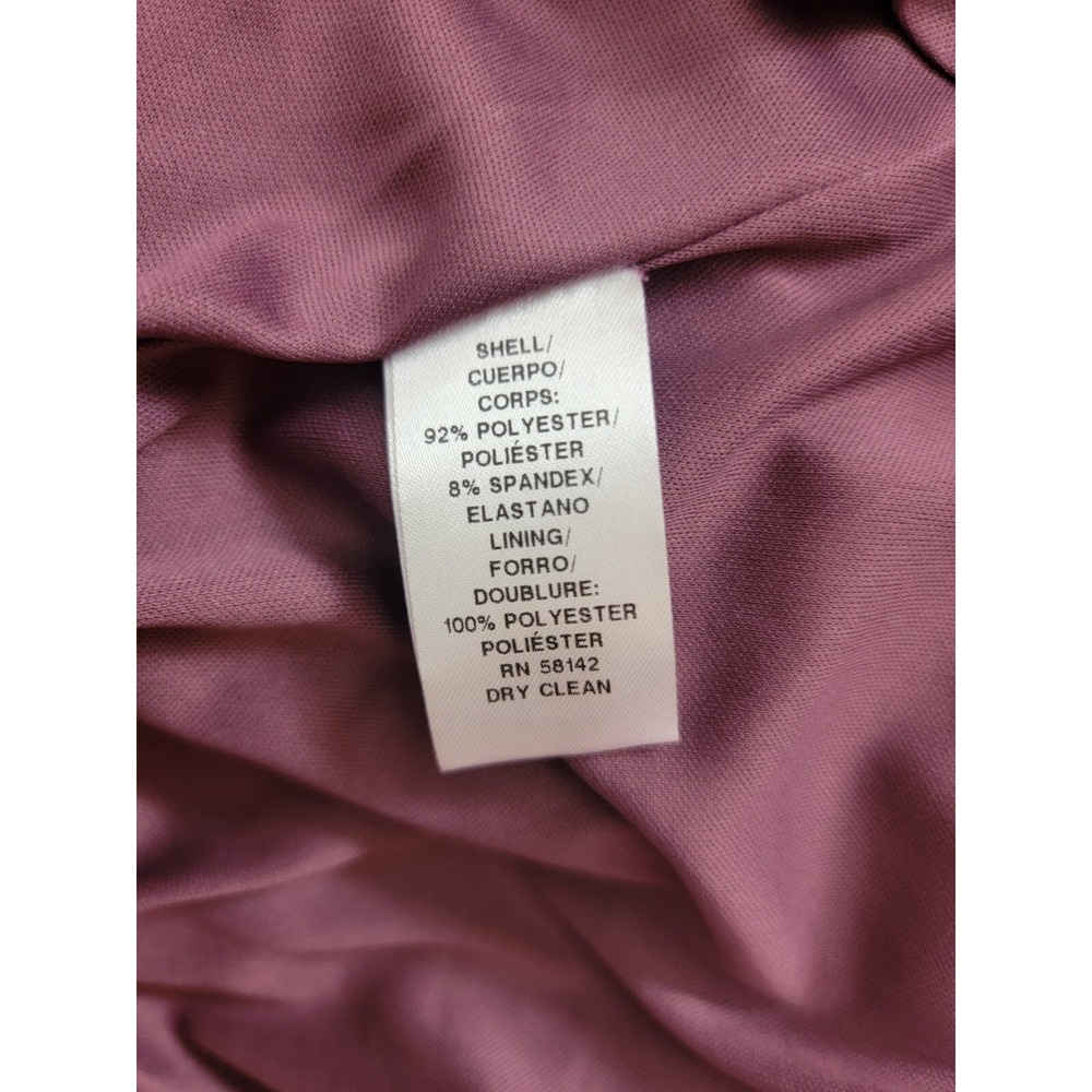 London Times Velvet Dress Women 8 Purple Brown Burnout Striped Retro Chic Y2K - Picture 7 of 9